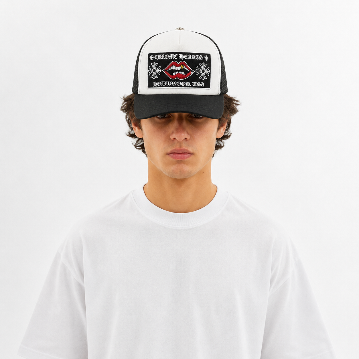 CHROME HEARTS CAP BLACK AND WHITE