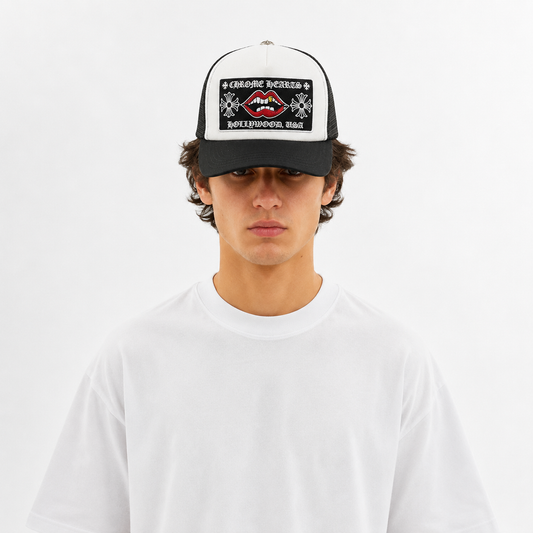 CHROME HEARTS CAP BLACK AND WHITE