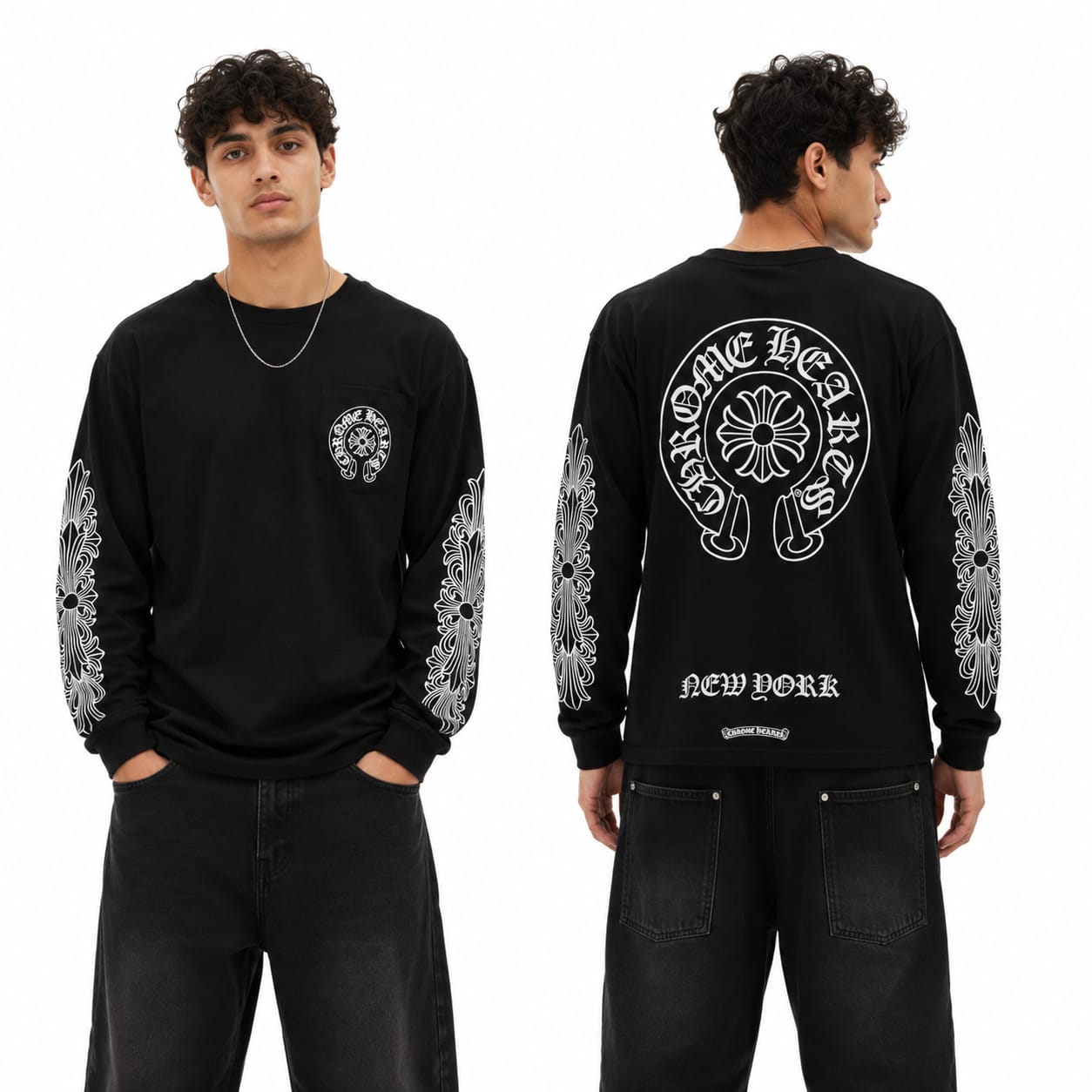 TRIKO CHROME HEARTS BLACK