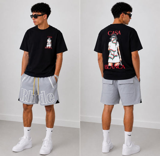 Short rhude x T-shirt Casablanca
