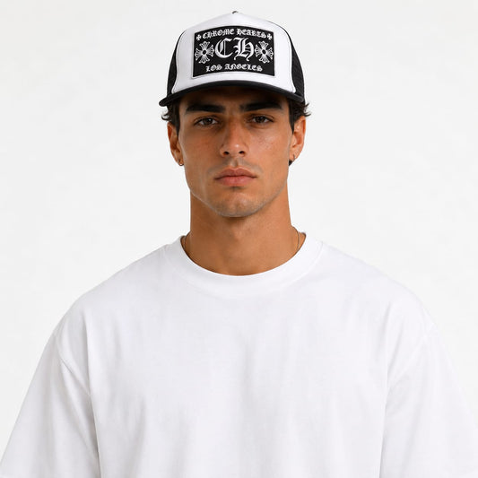 CHROME HEARTS CAP BLACK AND WHITE